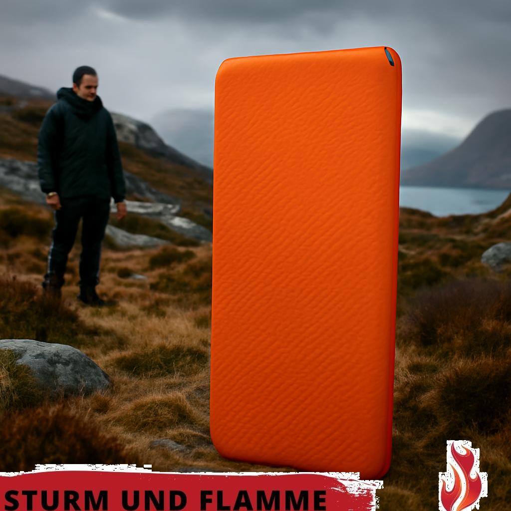 ALT Text: Selbstaufblasbare Matratze als wichtige Notfallausrüstung für komfortablen Schlaf unterwegs und in Notsituationen.