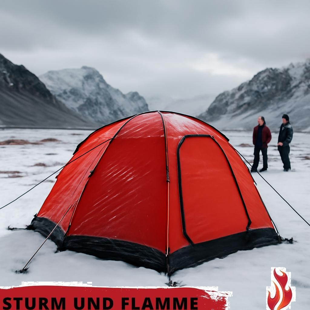 Alt-Text: Robustes Schneezelt für Extreme – widerstandsfähige Notfallausrüstung für Outdoor-Abenteuer unter extremen Wetterbedingungen.